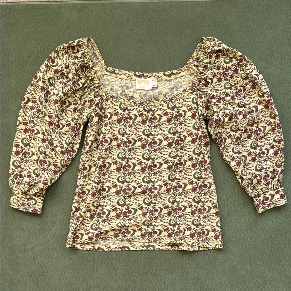 Nation LTD puff sleeve top